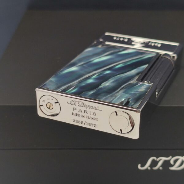 Dupont Natural Mother-of-Pearl Finish Dupont Lighter Dupont Colorful Mother-of-Pearl Solid Brass Resonant Sound France - 图片 4