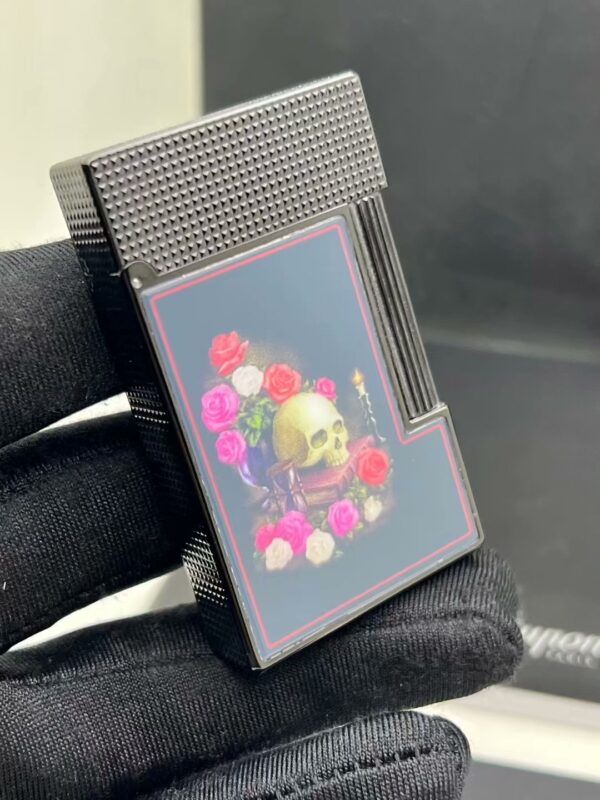 S.T.Dupont Skull and Roses Phantom Resonant Sound Lighter